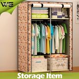 Folding Fabric Bedroom Furniture Simple Double Wardrobe Armoire