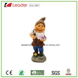 Decorative Polyresin Gnome Figurine with Catching The Butterfly for Home and Garden Decoration