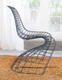 Dining Restaurant Stackable Black Panton Metal Double Wire Chair