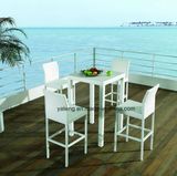 Outdoor Beach Bar Table Club Bar Table Waterproof PE Rattan Table (YTD249)