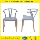 Modern Grey Plastic Y Back Chair Designed by Hans Wegner