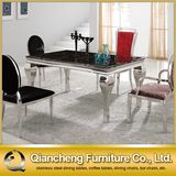 Factory Price Black Tempered Galss Dining Table