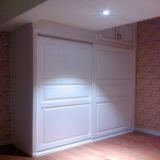 Customised Phywood Wardrobes with Leather Sliding Door