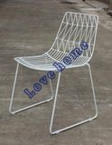 Metal Morden Leisure Stackable Side Wire Dining Restaurant Garden Chairs