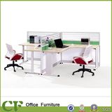 Office Cubicle Desk with Glass and MDF Partition Walls