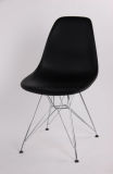 Modern Black Plastic Resin Chair with Metal Feet (M-X3058)