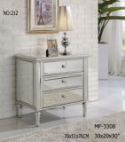 2017 3 Drawers Bedside Table with Clear Mirror