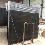 Chinese Guangxi Black Marquina Granite Cutter Size Slabs Black Marble