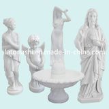 Modern Western Figure Statue, White Angel Marble Carved Art Sculptures