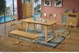 Casual Outdoor Slender Wooden Table