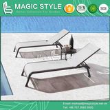 Outdoor Textile Lounge Garden Sling Sunlounger Beach Lounge Aluminum Coffee Table