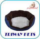 Deluxe Denim Velvet Dog Bed