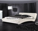 Exclusive Italian Design Modern Leather Wave Bed