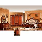 Classical Bedroom Furniture Set with King Bed and Cabinet (W815A)