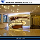 Tw Corian Acrylic Modern Reception Desk for Office, Salon, Hotel