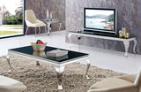 2016 Modern Stainless Steel Glass Cocktail Table / Coffee Table