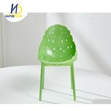 Cheap New Model Compass Colorful PP Plastic Dining Chair with Oval Back