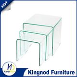 Living Room Furniture Curve Glass Coffee Table Furniture Glass Furniture
