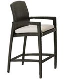 New Outdoor Rattan Bistro Chair with waterproof Cushion Wf050001