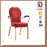 Health Care Imitated Wood Grain Restaurant Dining Armrest Chair for Elderly