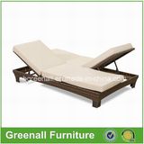 Benchcraft Outdoor Rattan Chaise Lounge, Double Wicker Sunlounger