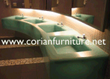 Acrylic Solid Surface Made Bathroom Basin Commericial Bathroom Basin