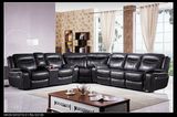 Large Classic and Traditional Air Leather Reclining Corner Sectional Sofa for Big Families