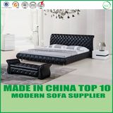 Leisure Bedroom Furniture Genuine Leather Double Bed