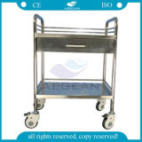 AG-Ss040 Three Layers with One Drawer Hospital Treatment Trolley