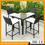 Outdoor Garden KTV Furniture High Foot Chairs Wicker Bar Bistro Rattan Chair Table Set