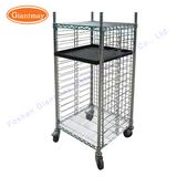 Chrome Floor Standing Metal Wire Storage Shelf Display Stands