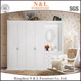 Modern Melamine Wood Walk-in Closet Wardrobe with Mirror