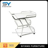 Chinese Furniture Stainless Steel Two Tier Dining Trolley