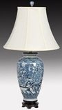 Chinese Antique Porcelain Desk Lamp