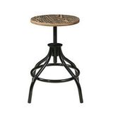 Round Antique Adjustable Replica Metal Industrial Bar Stools (FS-Scew14001)