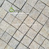 Bush Hammered Yellow Granite 10X10 Driveway Paving Cobble Stone
