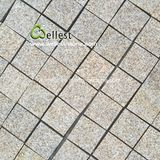 Bush Hammered Yellow Granite 10X10 Driveway Paving Cobble Stone