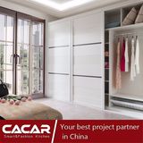 Simple White Wardrobe Closet for Bedroom Furniture with Wood Board