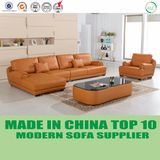 Modern Home Furniture Living Room Set Orange Leather Sofa