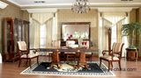 Spain Classical Luxury Solid Wood Hand Carved Dining Room Furniture Sets