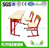 Sf-21d Middle School Furniture Double Desk and Chair Sets