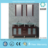 Double Mirror and Basin Classic Bathroom Cabinet (BLS-NA086)