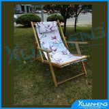 Vintage Folding Wood & Canvas Beach Chair