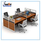 Wooden Staff 4 Person Workstation Furniture
