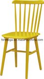 Colorful Strip Back Wooden Dining Chair with High Back