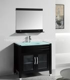 Solid Wood Floor Standing Bathroom Vanity with Shelf