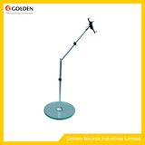 Aluminum Stuture Tempered Glass Base Tablet Floor Stand