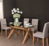 Solid Wood Furniture Solid Wood Glass Table (M-X3730)