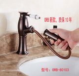 Brushed Nickel Brass Material Spray Flexible for Bathtub Pull out Faucet