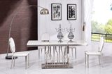 2017 High Quality Simple Style Marble Top Dining Table Set